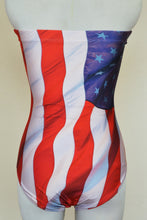 Load image into Gallery viewer, USA Flag Strapless Swimsuit