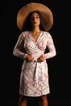 Load image into Gallery viewer, Christmas Tree Lights Wrap Dress