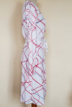 Load image into Gallery viewer, Christmas Tree Lights Wrap Dress