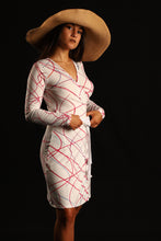 Load image into Gallery viewer, Christmas Tree Lights Wrap Dress