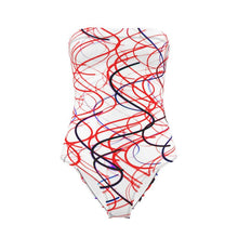 Load image into Gallery viewer, Oakland Building Lights Strapless Swimsuit