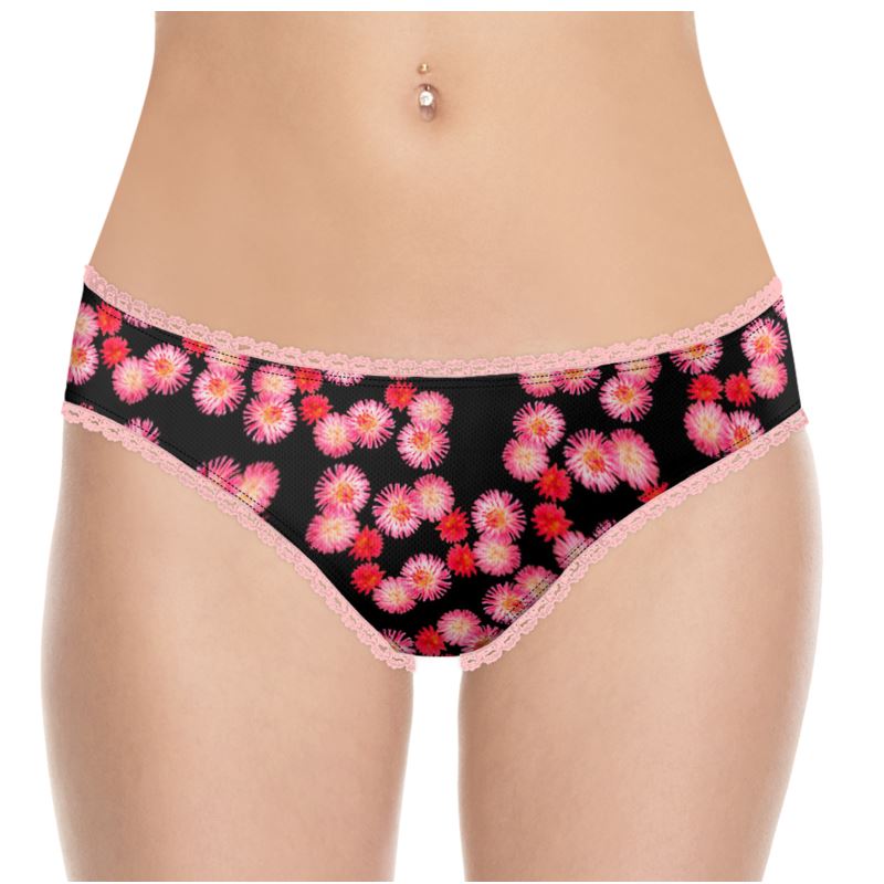 Custom Underwear Pink Flowers 2