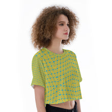 Load image into Gallery viewer, Ukraine Flag Colors All-Over Print Cropped T-Shirt