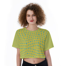 Load image into Gallery viewer, Ukraine Flag Colors All-Over Print Cropped T-Shirt