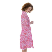 Load image into Gallery viewer, Bell Flower All-Over Print Women's Satin Kimono Robe