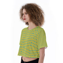 Load image into Gallery viewer, Ukraine Flag Colors All-Over Print Cropped T-Shirt
