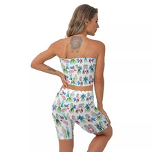 Load image into Gallery viewer, All-Over Print Women's Breast Wrap Shorts Suit
