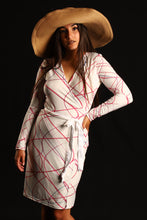 Load image into Gallery viewer, Christmas Tree Lights Wrap Dress