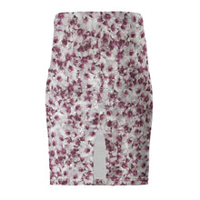 Load image into Gallery viewer, Violet and White Flowers Pencil Skirt