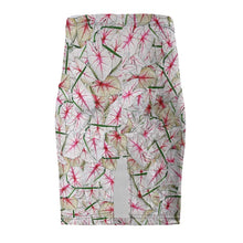 Load image into Gallery viewer, Caladium Leaves Pencil Skirt