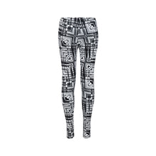 Load image into Gallery viewer, Black and White Light Painting Leggings