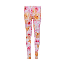 Load image into Gallery viewer, Pink and Yellow Roses Leggings