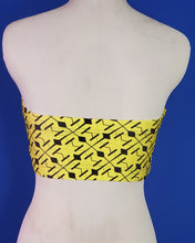 Load image into Gallery viewer, Yellow Neon Light Painting Bandeau Top