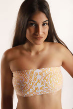 Load image into Gallery viewer, Yellow Signal Light Painting 2 Bandeau Top
