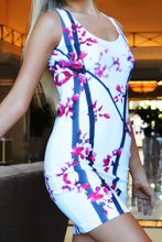 Load image into Gallery viewer, Cherry Tree Blossoms Bodycon Dress
