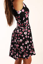 Load image into Gallery viewer, Purple Flowers Skater Dress