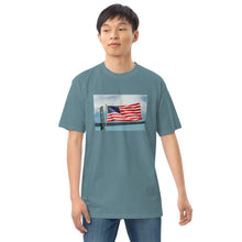 Load image into Gallery viewer, Battleship New Jersey USA FLAG Premium Heavyweight Tee
