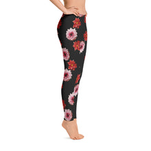 Load image into Gallery viewer, Pink and Red Flowers Leggings
