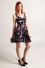 Load image into Gallery viewer, Purple Flowers Skater Dress