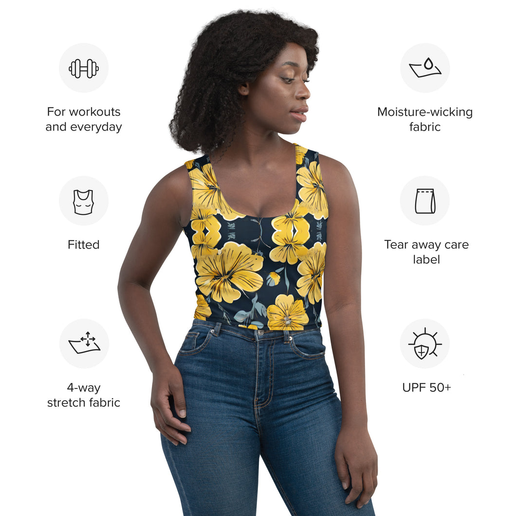 Yellow Flowers Crop top