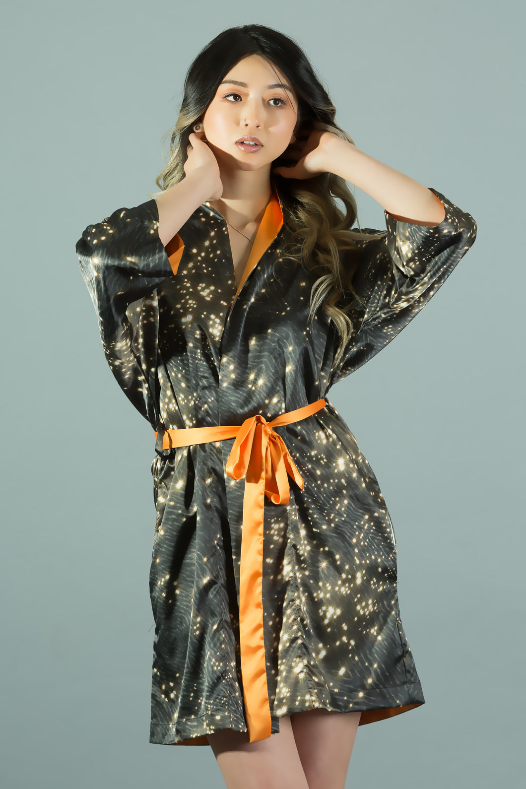 San Francisco Bay Lights Kimono/Wedding Robe