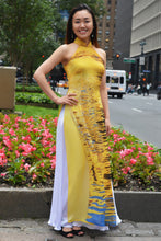 Load image into Gallery viewer, Tower Bridge Reflection Ao Dai
