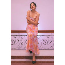 Load image into Gallery viewer, Pink and Yellow Roses Maxi Slip Dress
