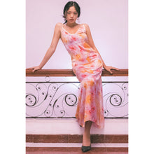 Load image into Gallery viewer, Pink and Yellow Roses Maxi Slip Dress
