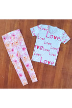 Load image into Gallery viewer, Pink and Yellow Roses Leggings
