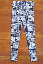 Load image into Gallery viewer, Black and White Light Painting Yoga Leggings
