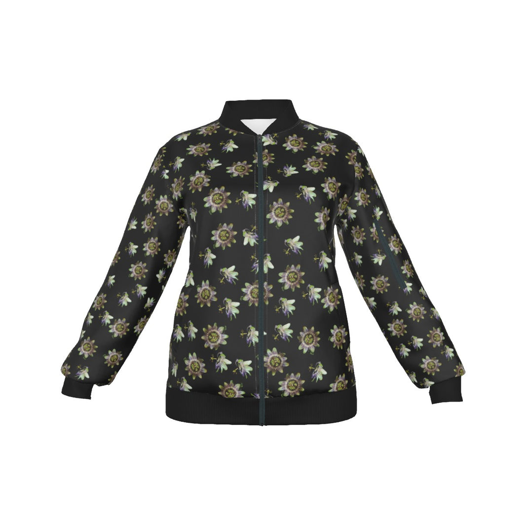 wild beautiful passion flower All-Over Print Women's Jacket
