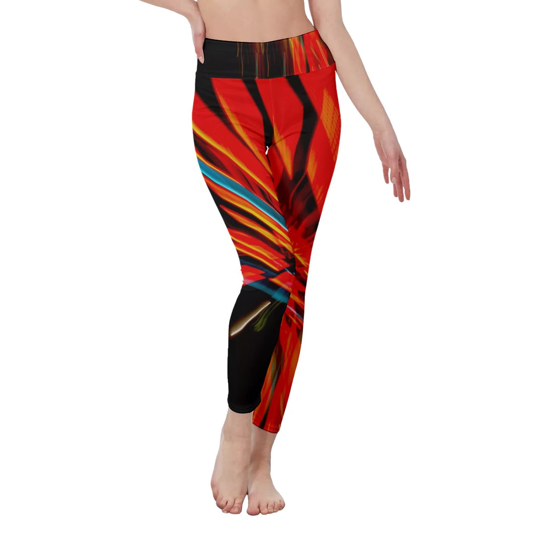 All-Over Print Women's Casual Leggings - Cal Trans Building
