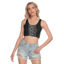 Load image into Gallery viewer, All-Over Print Women&#39;s Sport Crop Tank Top - Light Painting Number One
