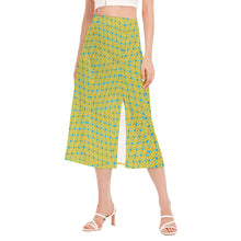 Load image into Gallery viewer, Ukraine Flag Colors All-Over Print Women&#39;s High Slit Long Skirt
