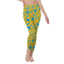 Load image into Gallery viewer, Ukraine Flag Colors All-Over Print Women&#39;s Casual Leggings
