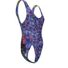 Load image into Gallery viewer, Purple Flowers All-Over Print Women&#39;s One-piece Swimsuit | Double-sides Printed
