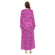 Load image into Gallery viewer, Pink flowers All-Over Print Women&#39;s Beach Long Coat
