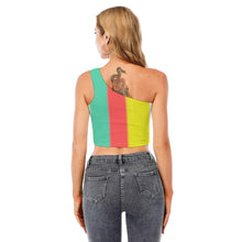Load image into Gallery viewer, USA Traffic Lights All-Over Print One-Shoulder Cropped Top
