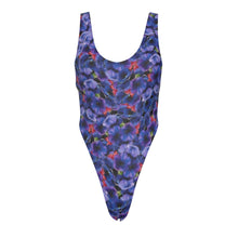 Load image into Gallery viewer, Purple Flowers All-Over Print Women&#39;s One-piece Swimsuit | Double-sides Printed
