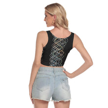Load image into Gallery viewer, All-Over Print Women&#39;s Sport Crop Tank Top - Light Painting Number One

