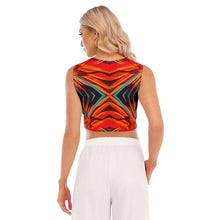 Load image into Gallery viewer, All-Over Print Women&#39;s Sleeveless Cropped Top
