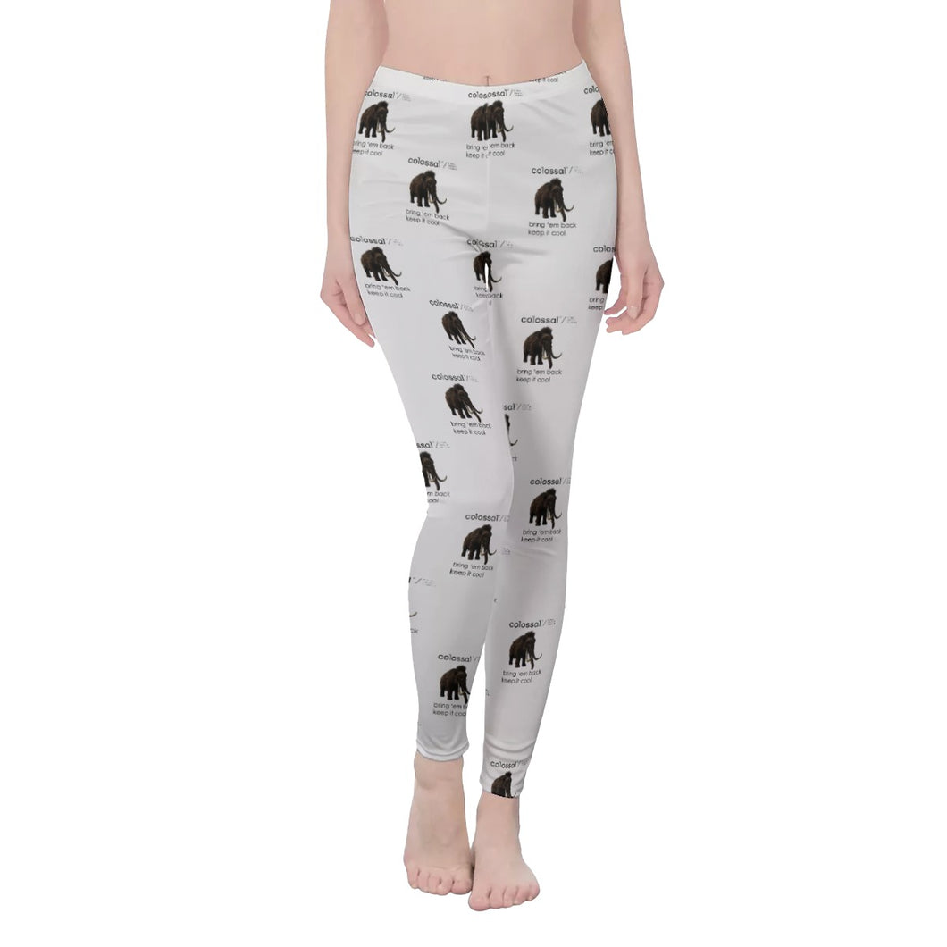 Woolly Mammoth All-Over Print Casual Leggings