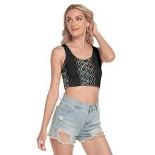 Load image into Gallery viewer, All-Over Print Women&#39;s Sport Crop Tank Top - Light Painting Number One
