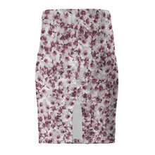 Load image into Gallery viewer, Violet and White Flowers Pencil Skirt
