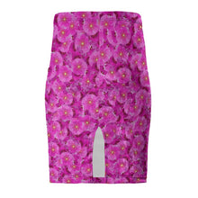 Load image into Gallery viewer, Pink Flowers Pencil Skirt

