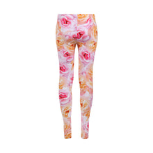 Load image into Gallery viewer, Pink and Yellow Roses Leggings
