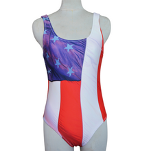 Load image into Gallery viewer, USA Flag One-Piece Swimsuit
