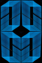 Load image into Gallery viewer, Blue Neon Light Painting Yoga Leggings
