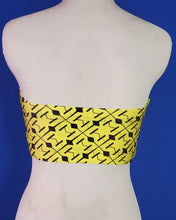 Load image into Gallery viewer, Yellow Neon Light Painting Bandeau Top
