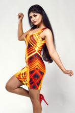 Load image into Gallery viewer, Two Light Paintings Bodycon Dress

